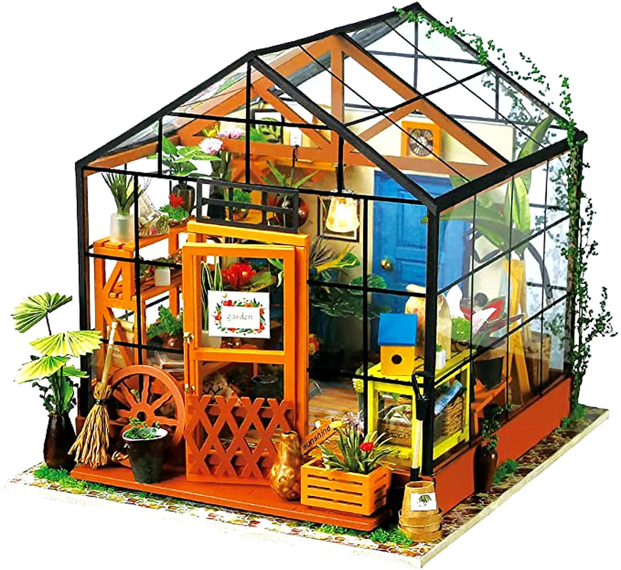 DIY House with Furniture Study Room Simons Coffee Children Adult Doll House Miniature Dollhouse Wooden Kits Toy
